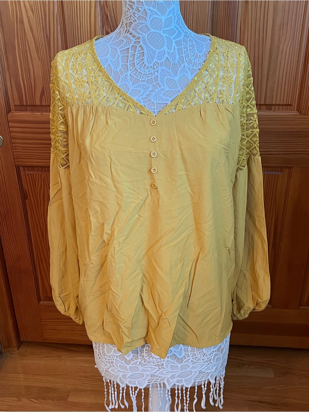 Allegra K Flowy Long Sleeve Blouse